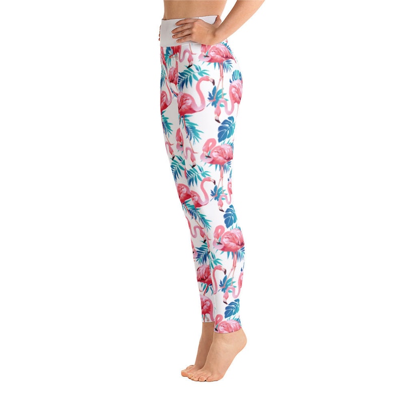Pink Flamingo Workout Pants High Waisted Yoga Leggings Pink Flamingo Workout Pants High Waisted Yoga Leggings