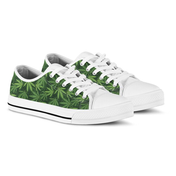 Womens Shoes Slipons Canvas Shoes Casual Sneakers Marijuana Weed Leaf Plimsoll Cool