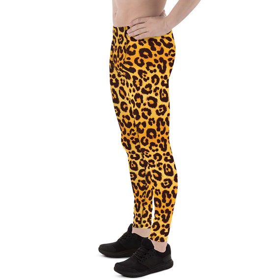 Leopard Print Mens Leggings Etsy