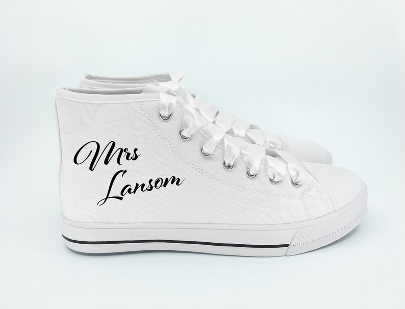 custom bride sneakers