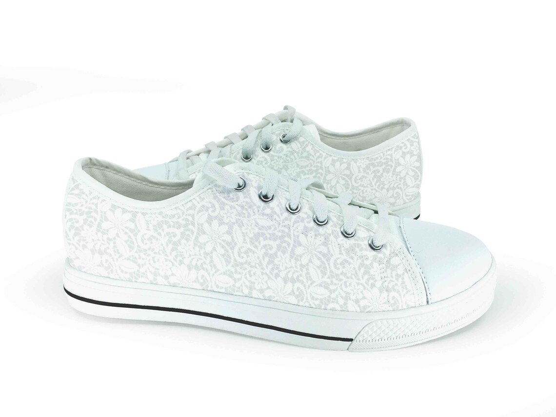 white lace wedding sneakers