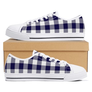 Gingham shoes, checked tennis shoes, gingham sneakers