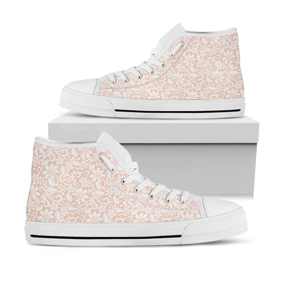 white bridal sneakers