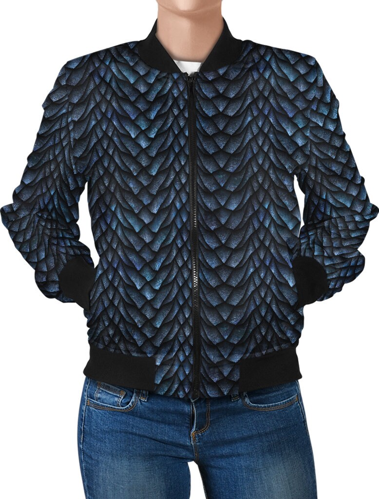 Unisex dragon scales skin bomber jacket Etsy