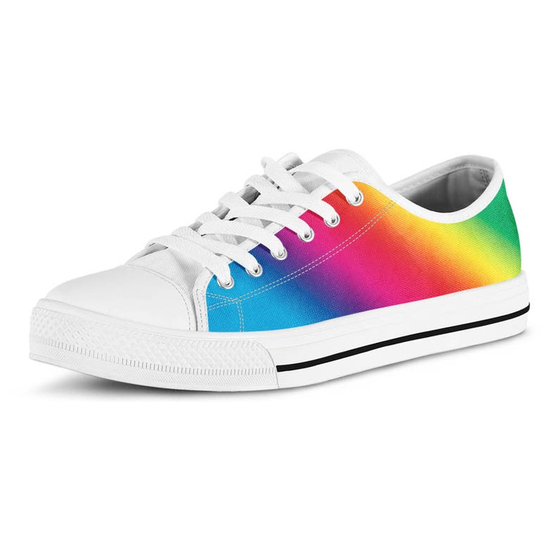 Rainbow sneakers gay pride shoes LGBT wedding shoes | Etsy