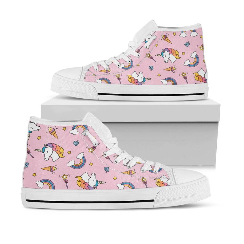 Sneakers Unicorn Shoes Unicorn Gift for Her Custom Print