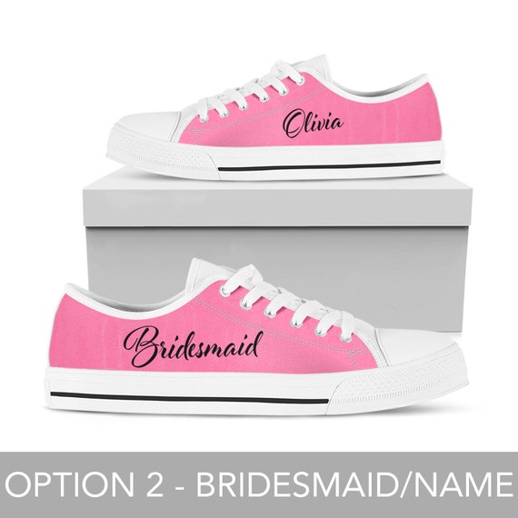 bridesmaid with sneakers
