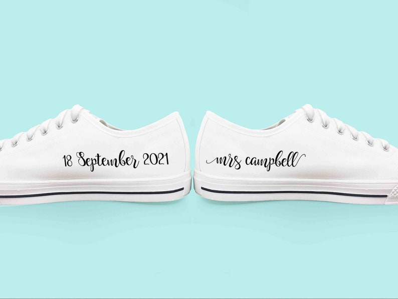 custom bride sneakers