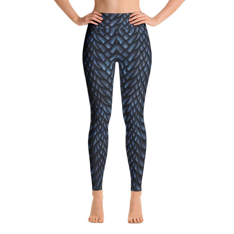 Dragon scale printed festival leggings