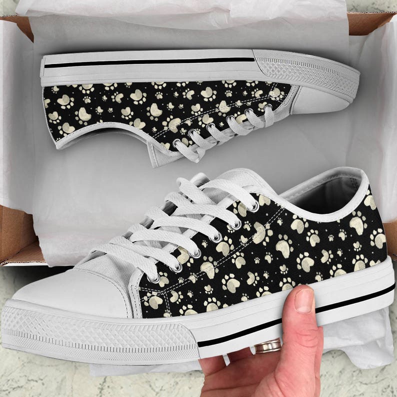 Veterinarian Gift Paw Print Shoes Dog Groomer Gift Dog Lover Gift Tennis Shoes Dog Sneakers Vet Shoes Canvas Shoes Birthday Gift
