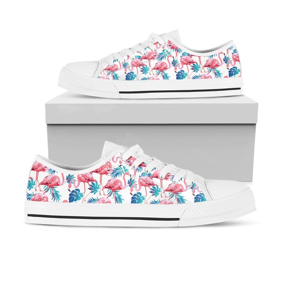 Flamingo shoes pink flamingo sneakers | Etsy Custom Flamingo Pattern Women's Canvas Shoes Schuhe Footwear