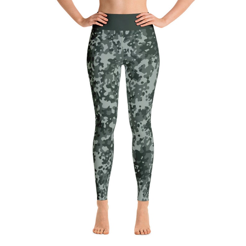 green camo yoga pants
