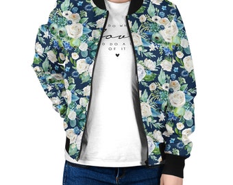floral bomber jacket for men