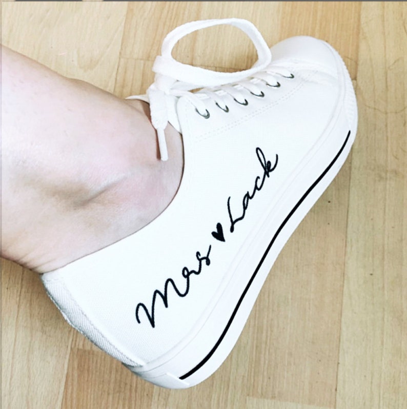 custom bride sneakers