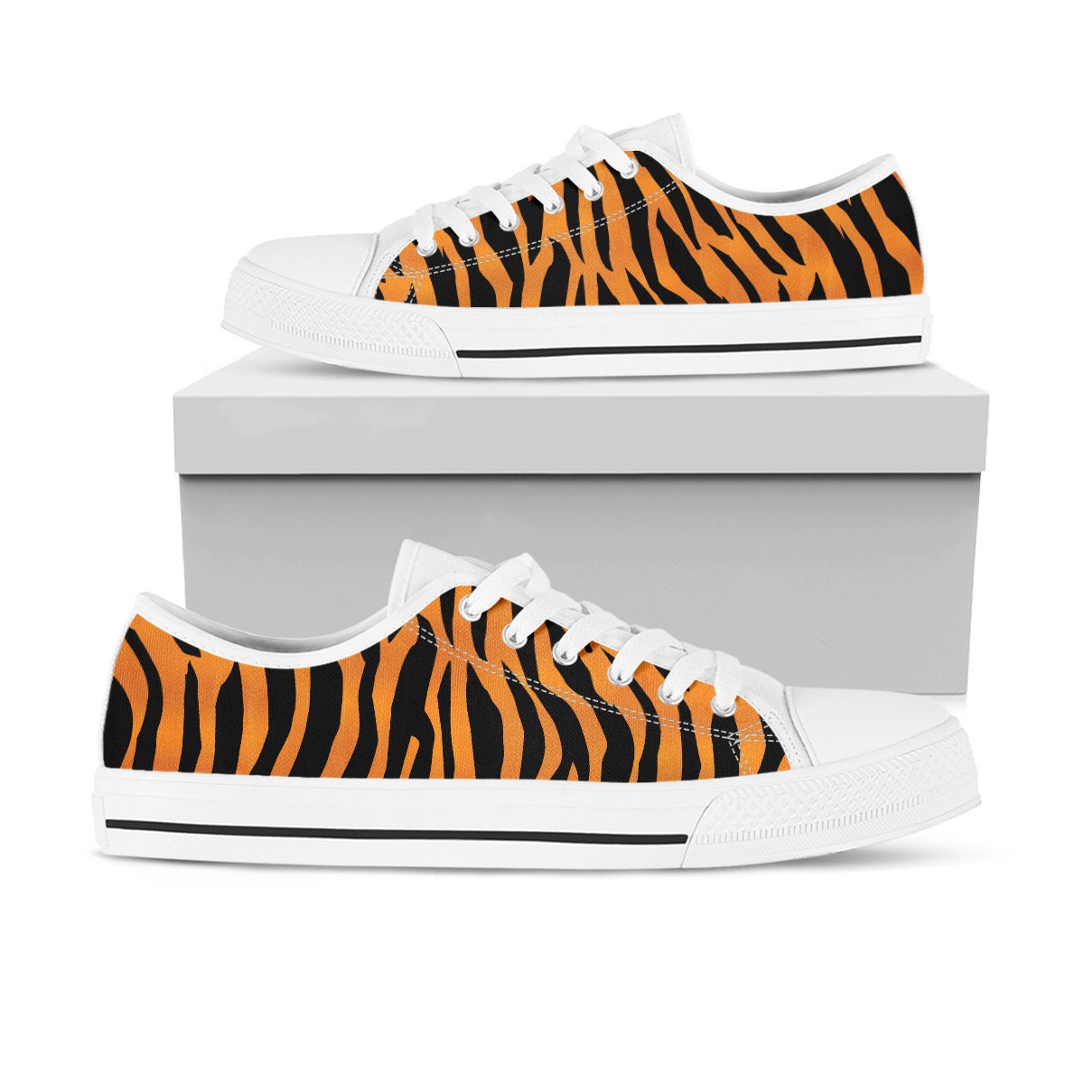 Zapatillas de rayas de tigre zapatos estampados de animales Etsy