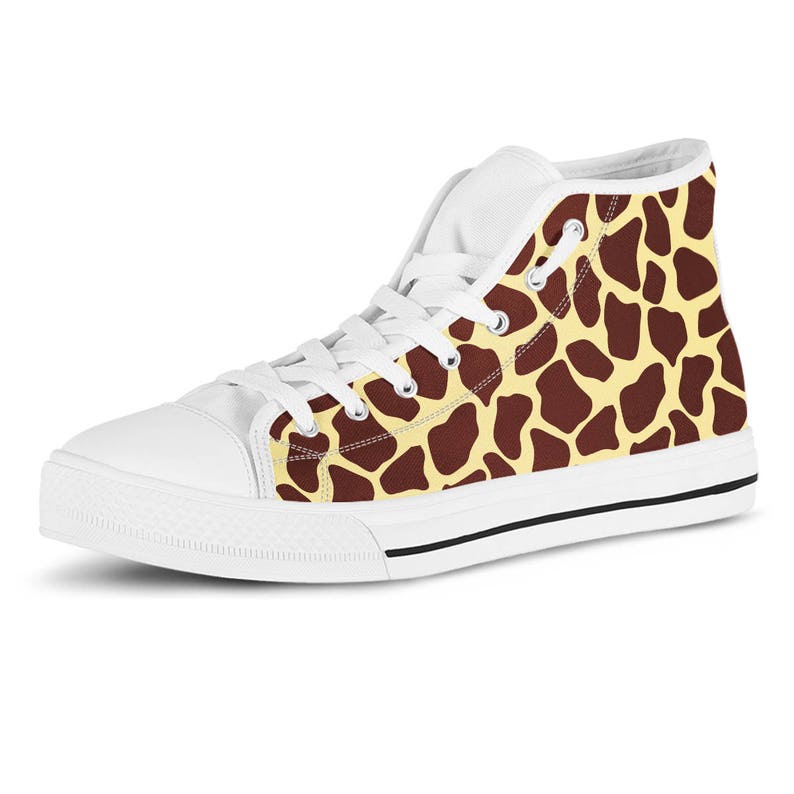 Giraffe Animal Print High Top Sneakers | Etsy