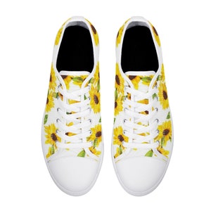 Sunflower sneakers, sunflower shoes