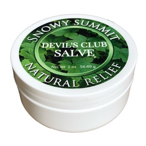 Devil's Club Salve, Snowy Summit, Salve, Pain Relief, Natural Relief, Devil's Club, All natural, Herbal Salve, Alaska Devil's Club Salve image 1