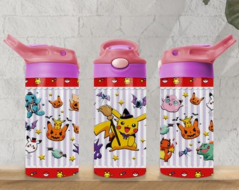 Cartoon 12 Oz Tumbler Wrap PNG, Sippy Cup 12 Oz PNG, Flip-top Cup 12 Oz PNG, Cartoon Characters Kids Cup Png Sublimation Digital Download