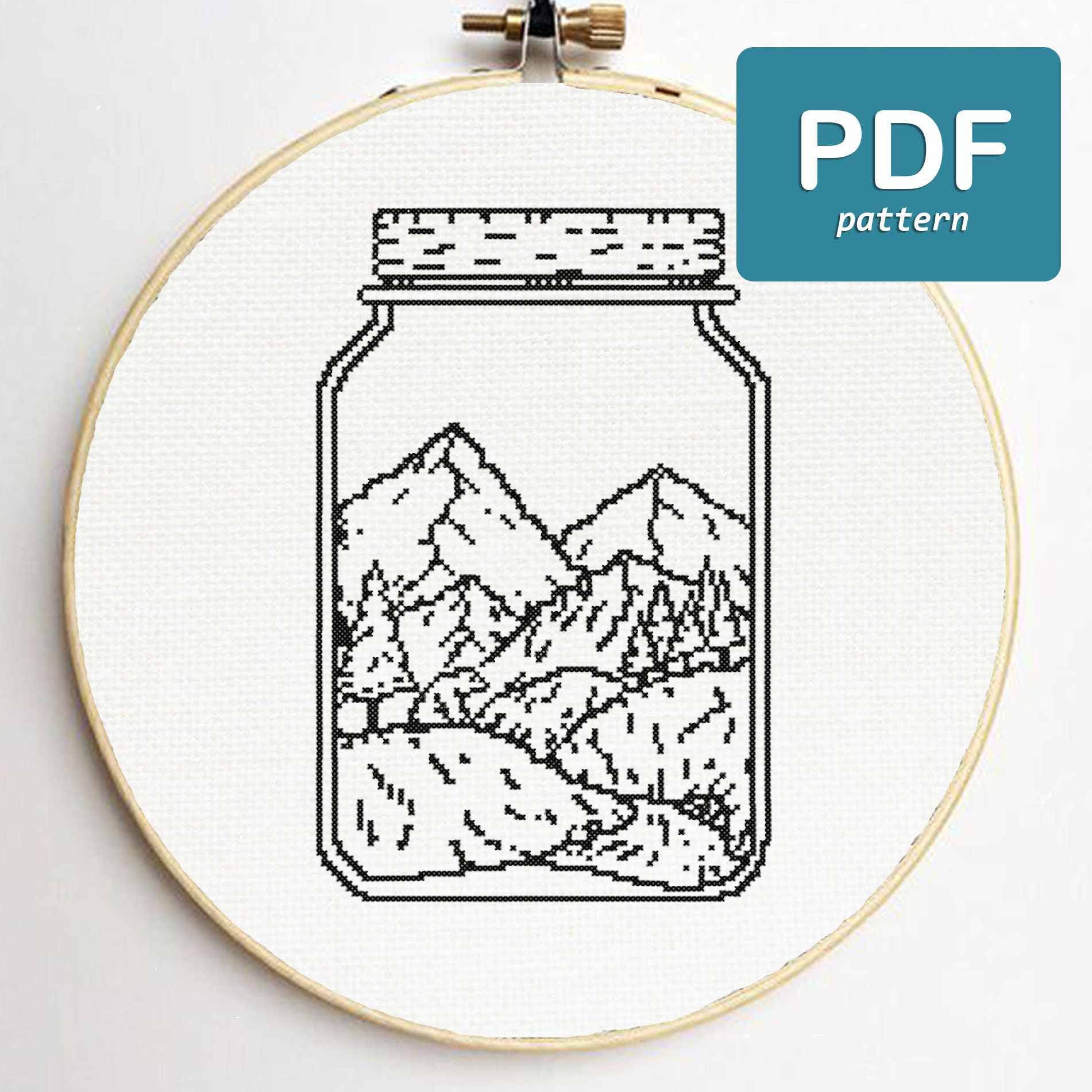 Mountains Cross Stitch Pattern Nature Cross Stitch PDF Instant | Etsy