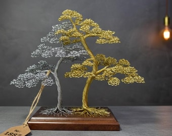 金属製盆栽彫刻：彫刻されたスチールと真鍮のワイヤーアート - Etsy 日本