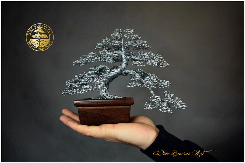 Steel Bonsai Tree in an Oak Pot 11th Wedding Anniversary Etsy