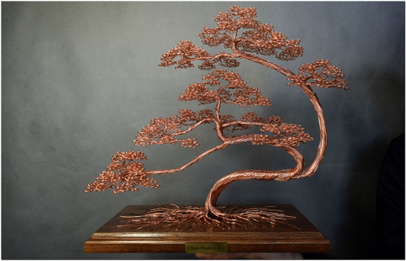Large Wire Bonsai Tree | Tree of Life | Engraved Dedication 