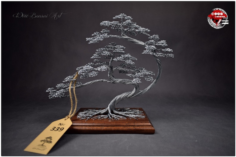 Wire Bonsai Tree Tree of Life Engraved Dedication Main Etsy Polska