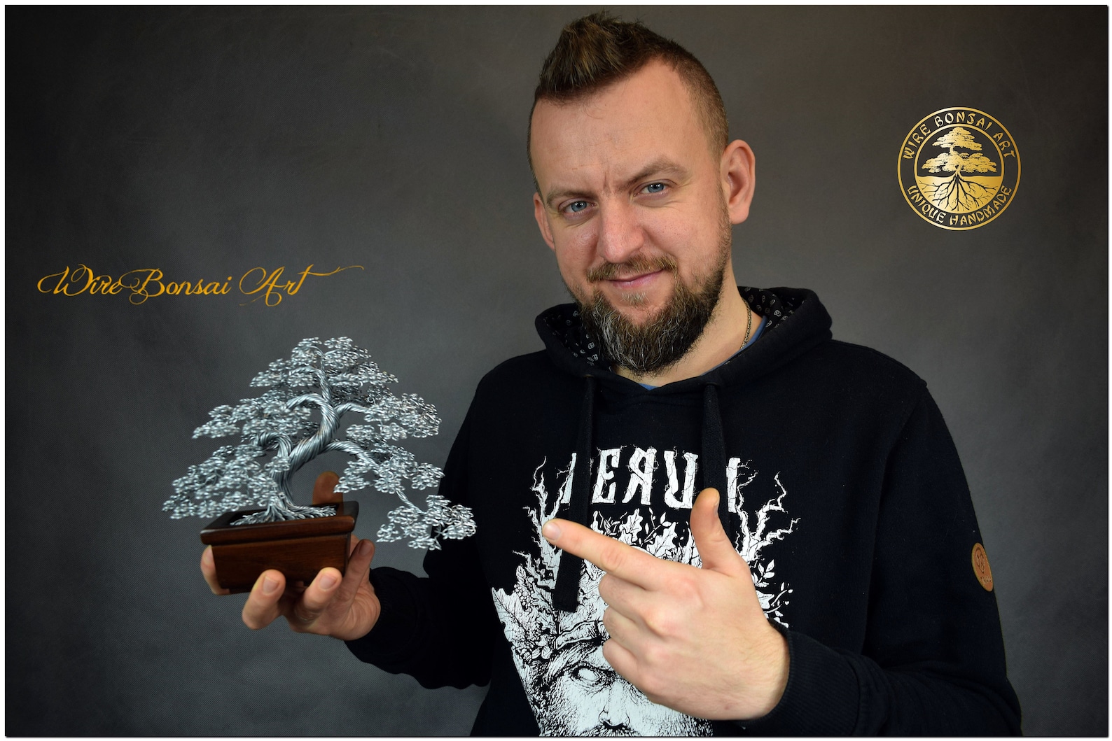 Steel Bonsai Tree in an Oak Pot 11th Wedding Anniversary Etsy