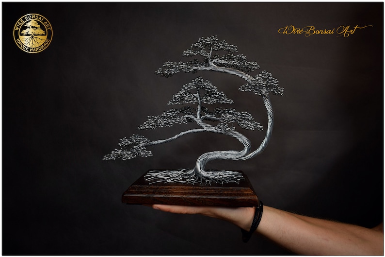 Wire Bonsai Tree Tree of Life Engraved Dedication Main Etsy Polska
