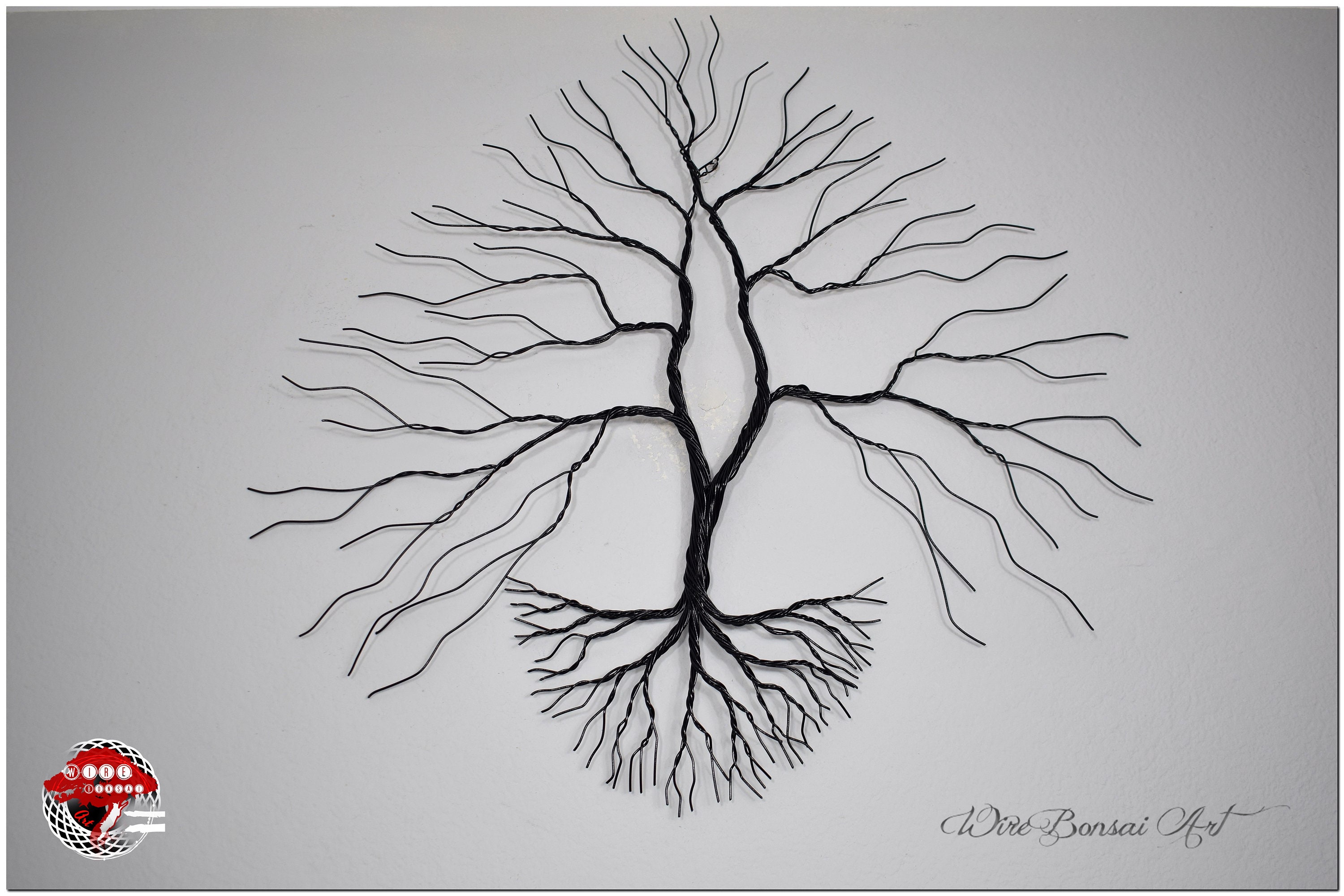 Black Metal Tree Wall Deco Tree of Life Wall Art Chakra Etsy UK