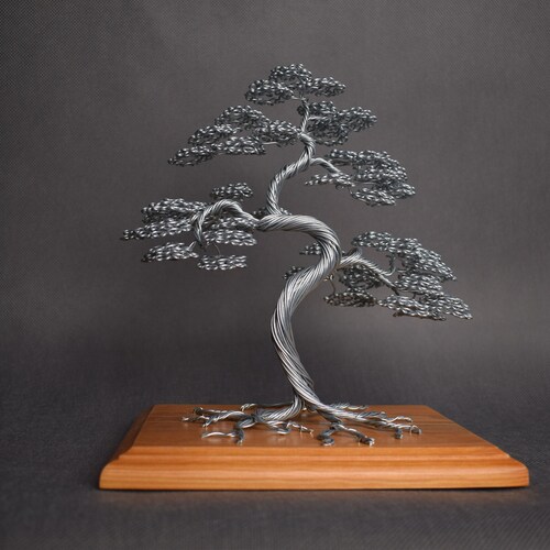 Large Steel Wire Bonsai Tree Tree of Life Engraved Etsy