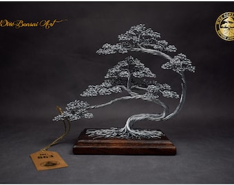 Wire Bonsai Tree | Tree of Life | Engraved Dedication | Main Decoration of the Living Room| New Home Gift| Meditation decor | Yin Yang