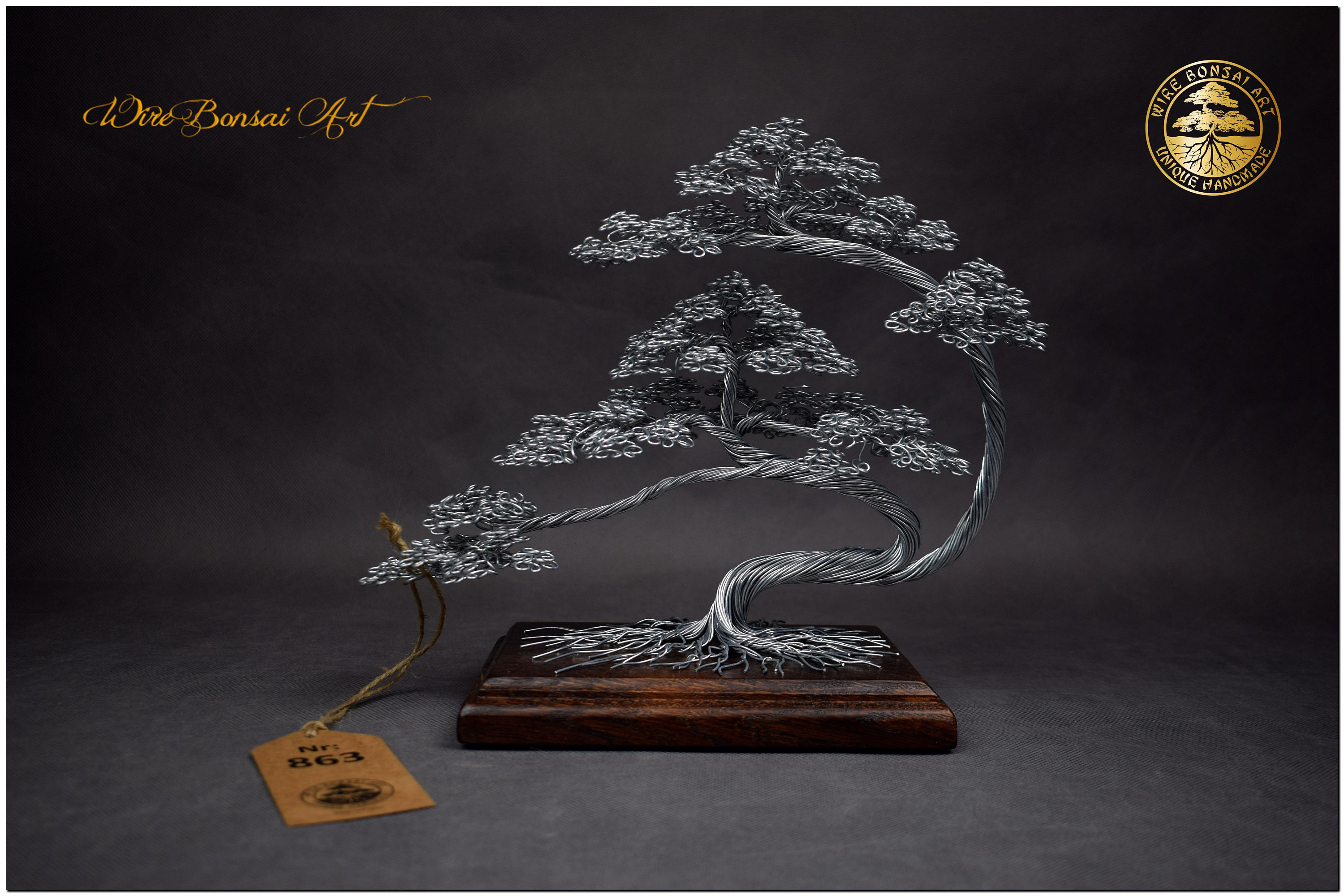 Wire Bonsai Tree | Tree of Life | Engraved Dedication | Main Decoration of the Living Room | New Home Gift | Meditation decor | Yin Yang