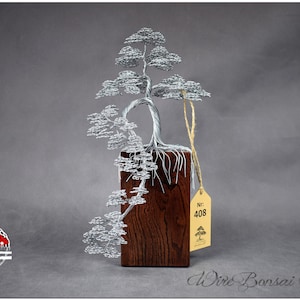 Cascade Wire Bonsai Tree | Memorial Day | Engraved Dedication | New home gift | Steel 11th Wedding Anniversary | Feng Shui | Japanese art