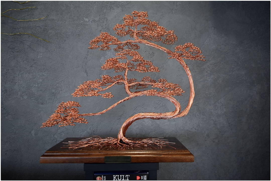 大きなワイヤー盆栽：彫刻された生命の樹、日本の禅の装飾 - Etsy 日本