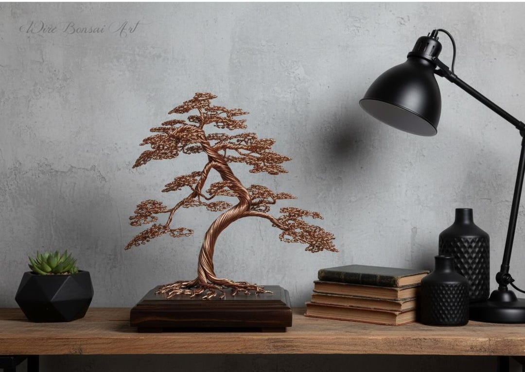 Bonsai Tree Made of Copper | 7th Copper Anniversary | Luxury Handmade |  Japan Style | Christmas Gift | Wedding Gift | Indoor Tree - Etsy