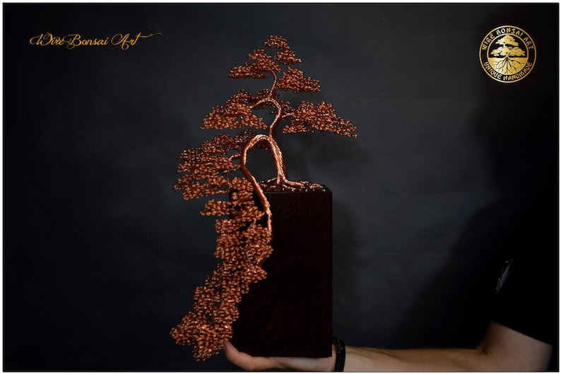 Bonsai tree made of copper wire Etsy