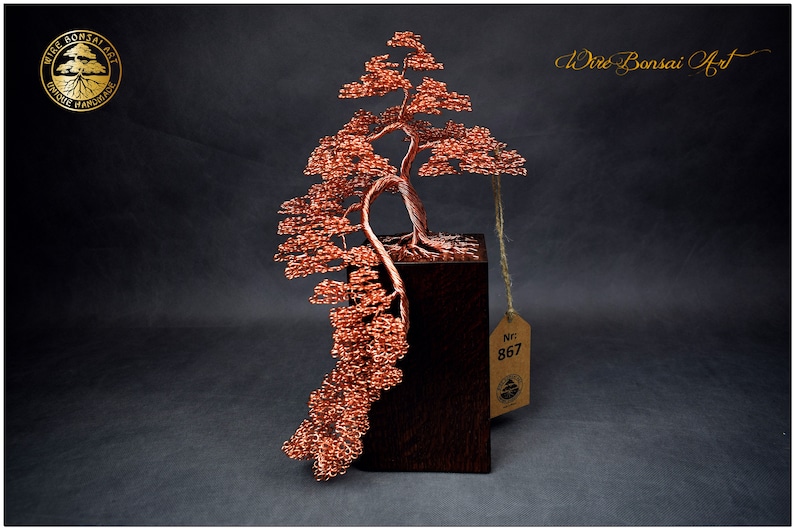 Bonsai tree made of copper wire Etsy