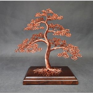Copper  Bonsai Tree | Oriental Gift | 7th Anniversary | Engraved Dedication | Copper Ornament | Tree of Life | Japan Styl | Meditation Room