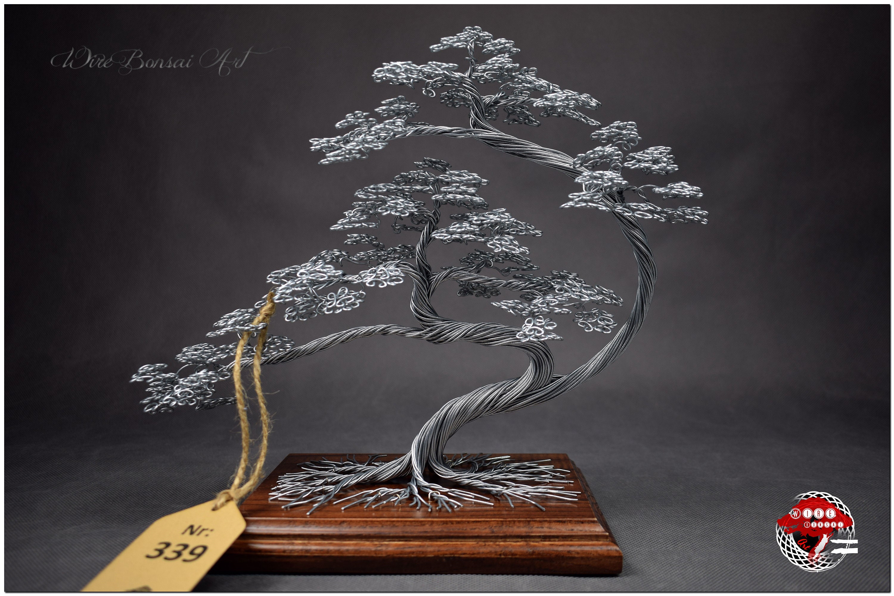 手作りワイヤー盆栽：彫刻された生命の樹、瞑想の装飾 - Etsy 日本
