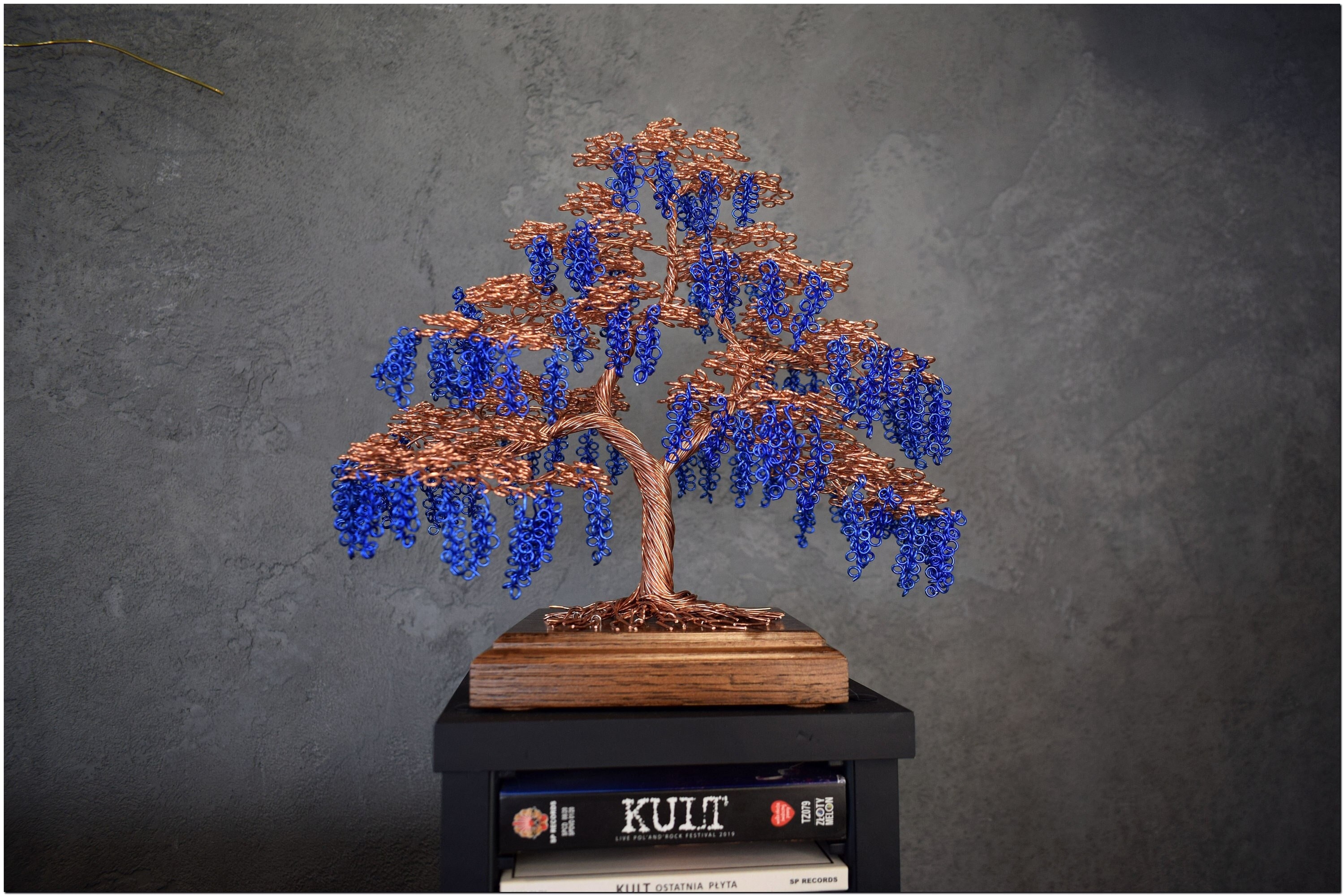 Wisteria Copper Wire Bonsai Tree | Metal Tree | Engraved