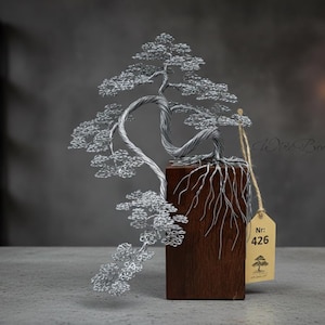 Steel Cascade Bonsai Tree | Steel Eleventh Wedding Anniversary | Engraved Dedication | Meditation Decor | Feng Shui | Spiritual Gift | Zen |
