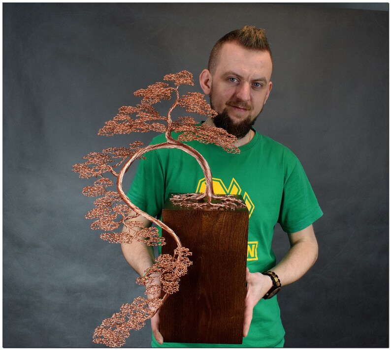 Bonsai Tree Made of Copper Wire 7th Anniversary Etsy