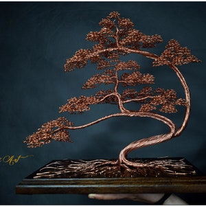Large Wire Bonsai Tree | Tree of Life | Engraved Dedication | Luxury Handmade | Japanese Home Decoration | Japan style | Zen Garden Tree|
