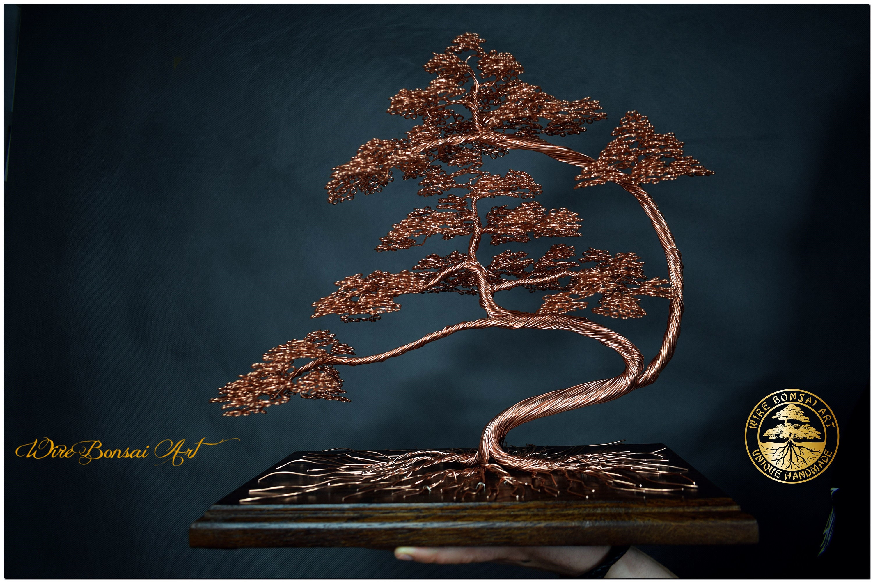 Large Wire Bonsai Tree Tree of Life Engraved Dedication Etsy UK