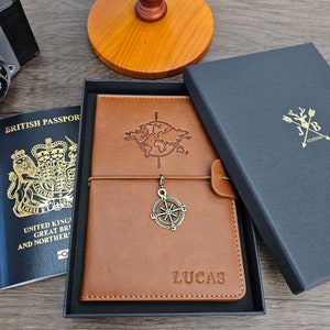 Personalised Passport Cover Holder | Ultimate Travel Gift | PU Vegan Leather | Travel Wallet