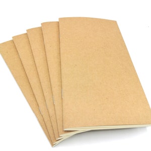 Small Lined Journal Refill Paper Inserts for Travel Journal Notebook (19 x 10.5cm - Size of Insert)