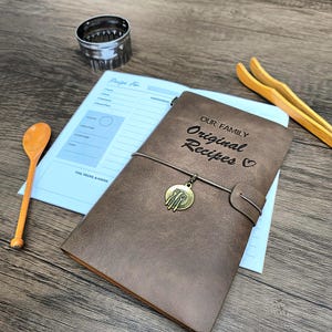 Personalised Cook Book Recipe Book Blank | PU Leather | New Product SALE | Great Birthday Present Mothers Day Gift