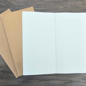 Pequenos papéis comuns para diários, recargas de papel para cadernos de diário de viagem (19 x 10,5 cm - tamanho do encarte)